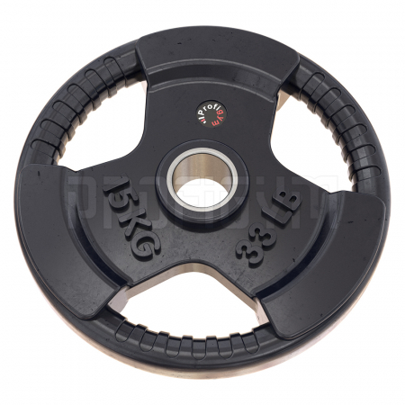 Диск треххватовый 15 кг черный